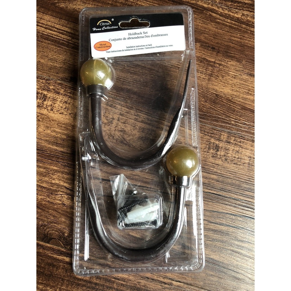 Citrus Home Collection Hold Back Set of 2 Metal Construction New